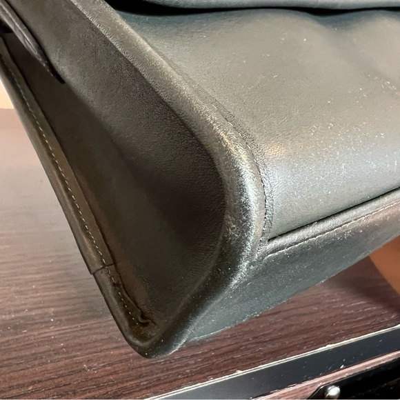 Vintage coach 9870 court bag forest green made in USA - Picture 9 of 15